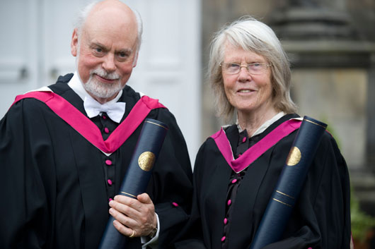 Professor Sir Fraser Stoddart and Professor Eleanor Dodson
