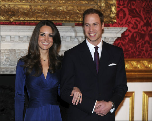 Prince William and Catherine Middleton engagement photo call at St James' Palace. 