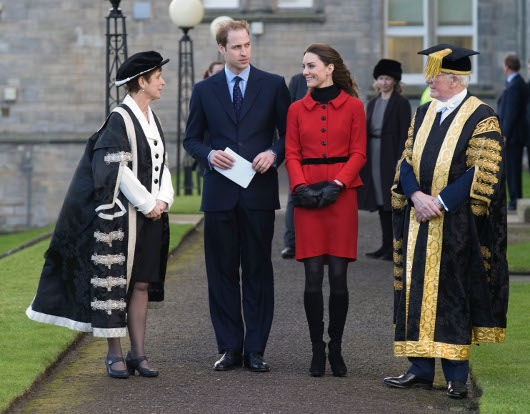 The Principal, Prince William, Miss Middleton and the Chancellor