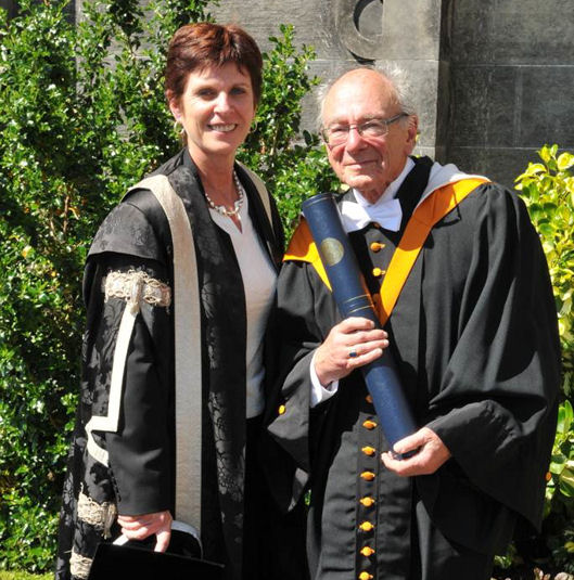 Professor Stanley Hoffman and Principal Louise Richardson