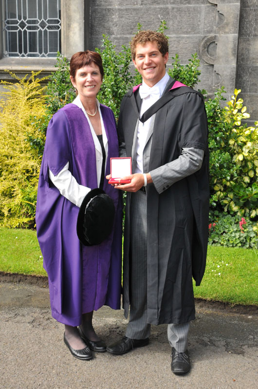 Principal Louise Richardson and Lorcan Morgan