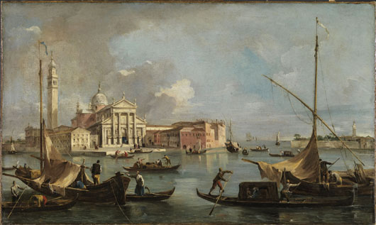 One of the paintings to be on display in Glasgow’s Kelvingrove Art Gallery. View of San Giorgio Maggiore, Venice, circa 1760 Francesco Guardi, 1712-1793 Oil on canvas.