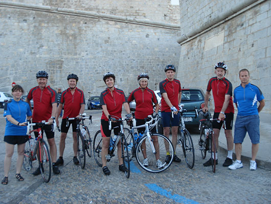 Staff from the University of St Andrews set out from the castle at Peñíscola, Spain