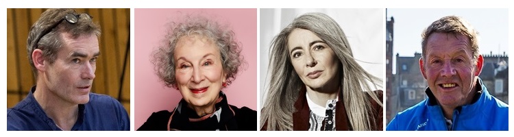 Rufus Norris, Margaret Atwood, Dame Evelyn Glennie CH and Gordon Moir