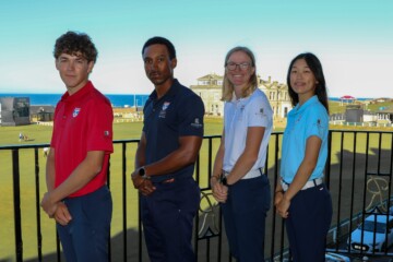 Saints Golf students at Russacks overlooking the Old Course