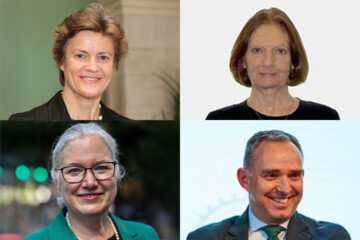 Photos of the four Chancellorian candidates, Dame Barbara Woodward, Dame Anne Pringle, Lord Mark Sedwill, Lady Walmsley